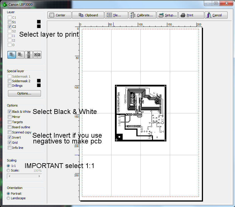 Sprint Layout print screen