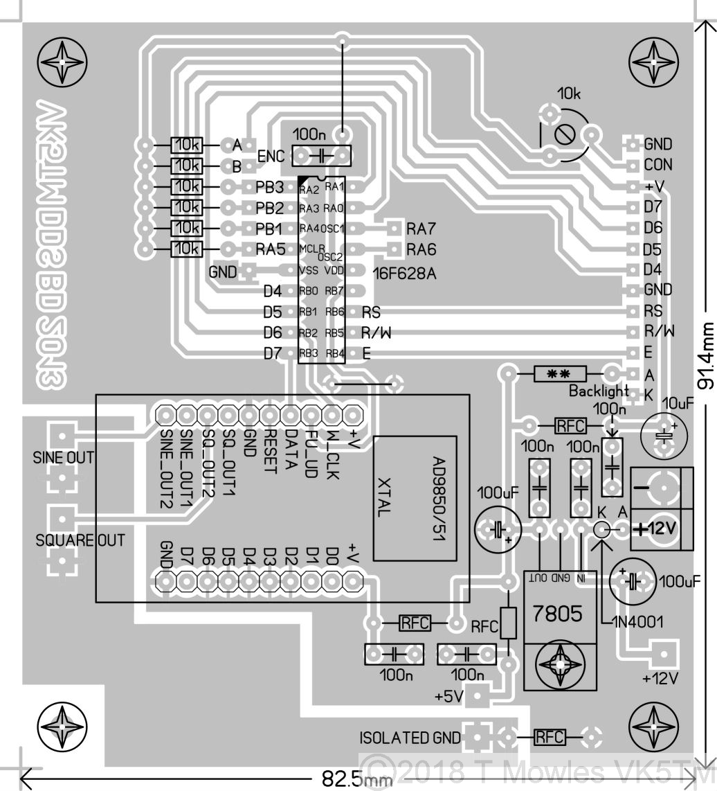 Final DDS controller pcb